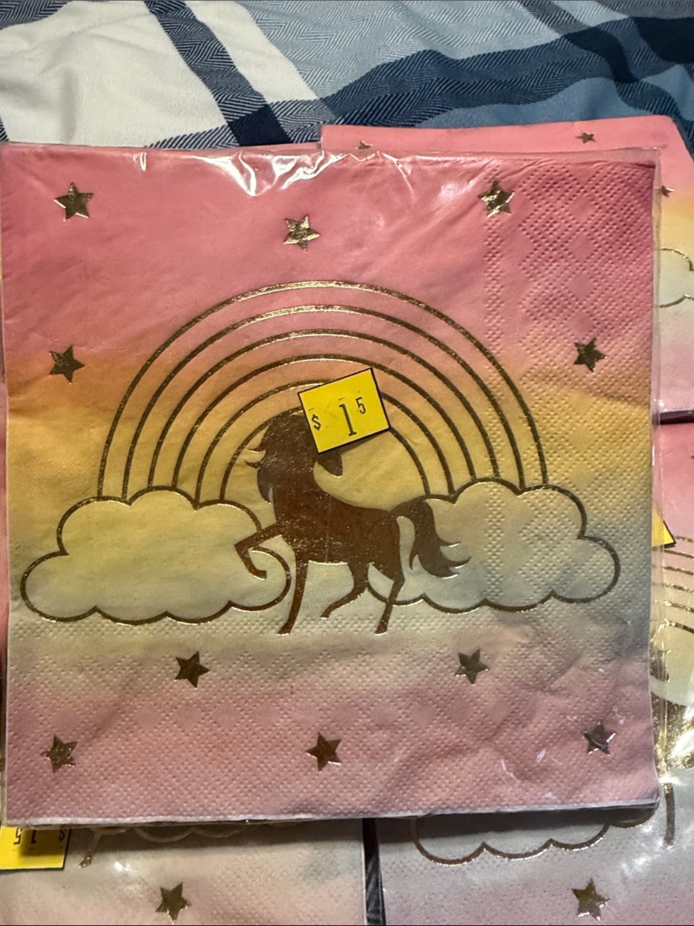 Unbranded Pink Rainbow & Unicorn Party Napkins